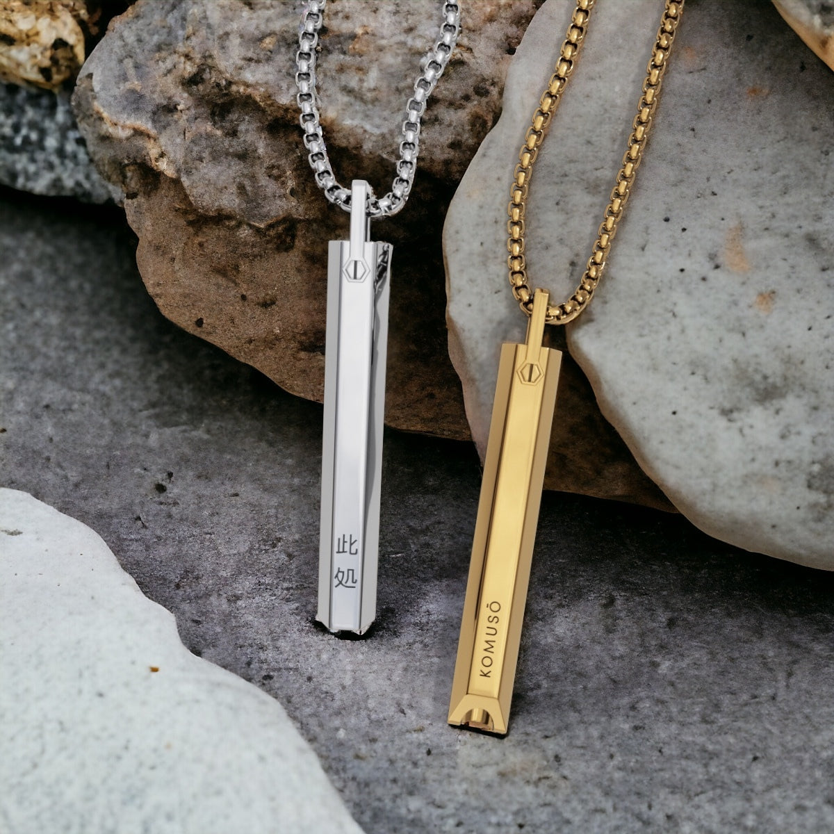 Komuso breathing necklace as a healthy vape alternative